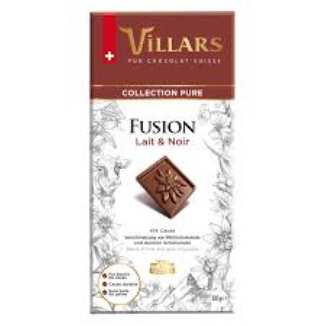 VILLARS PURE CHOCOLATE FUSION MILK N DARK 100G
